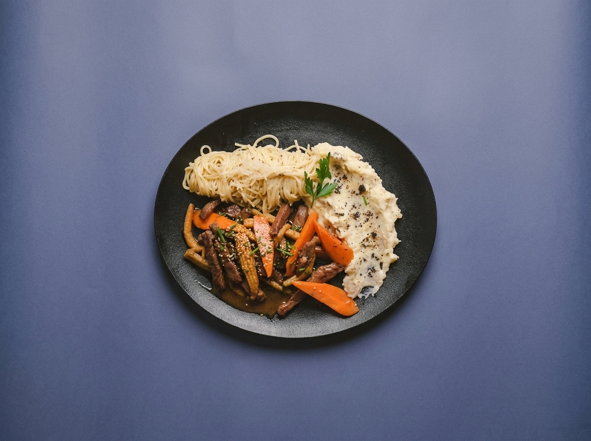 With teriyaki sauce beef