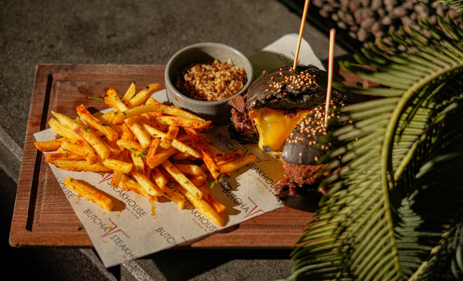 Cheddar black burger